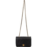 Chanel Quilted Lambskin 24K Gold Diana Small Single Flap Crossbody Bag