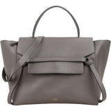 Céline Grey Leather Grained Calfskin Belt Bag Handbag