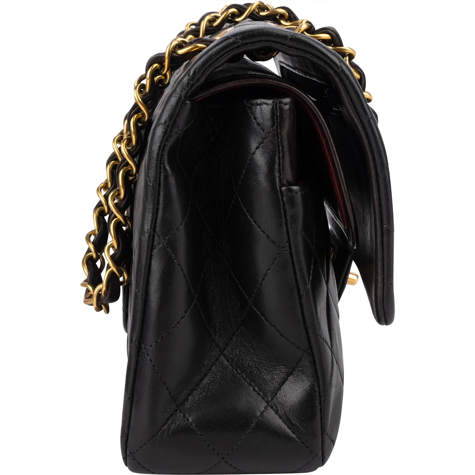 [🔄️B11 / F28] Chanel Quilted Lambskin Medium Double Flap Shoulder Bag - vintageandkickz