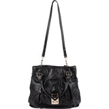 Miu Miu Noir Calfskin Coffer Pocket Tote Shoulder Bag