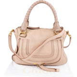Chloé Grained Calfskin Marcie Satchel Handbag