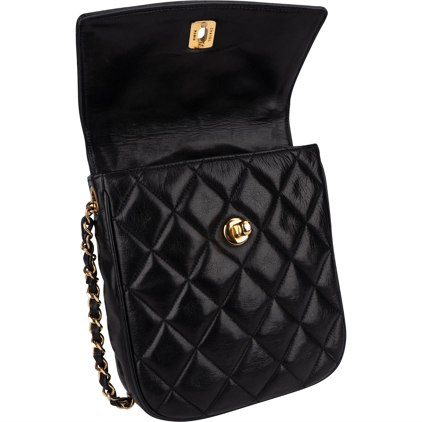 Chanel Quilted Lambskin CC Single Flap Crossbody Bag - vintageandkickz