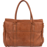 Mulberry Grained Brown Leather Bayswater Handbag
