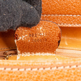 Gucci Grained Leather Bamboo Handle Handbag