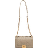 Chanel Caviar Leather Medium Boy Shoulder Bag