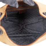 Gucci Canvas Horn Handle Hobo Shoulder Bag