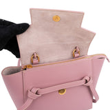 Celine Pink Grained Calfskin Nano Belt Handbag