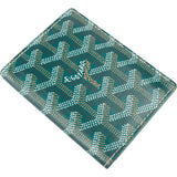 Goyard Green Goyardine Monogram Cover Card Holder