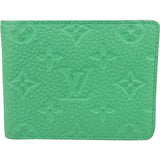 Louis Vuitton Green Monogram Empreinte Leather Slender Wallet