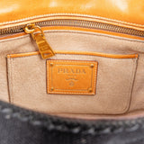 Prada Black Canapa Pattina Handbag