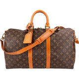 Louis Vuitton Monogram Canvas Keepall 45 Bandoulière Travel Bag