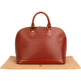 Louis Vuitton Cognac Epi Leather Alma PM Handbag