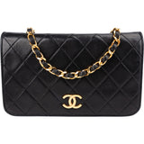 Chanel Quilted Lambskin 24K Gold Single Flap Shoulder Bag