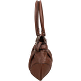 Salvatore Ferragamo Pebbled Leather Marella Satchel Shoulder Bag