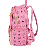 MCM Monogram Visetos Pink Stark Studs 2 in 1 Pochette Crossbody Bag Backpack