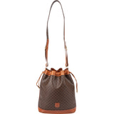 Celine Monogram Macadam Canvas Drawstring Bucket Crossbody Bag