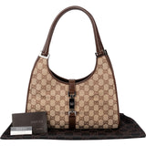 Gucci Monogram GG Canvas Jackie Hobo Shoulder Bag