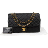 Chanel Quilted Lambskin 24K Gold Single Flap Shoulder Bag