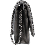 Chanel Quilted Metallic Lambskin Leather Wallet On Chain Crossbody Bag