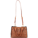 Prada Woven Leather Madras Made In India Tote Handbag