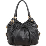 Prada Nappa Leather Gauffre Tote Hobo Shoulder Bag