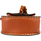 Chloé Brown Braided Leather Hudson Crossbody Bag
