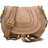 Chloé Grained Leather Marcie Saddle Zip Around Crossbody Bag