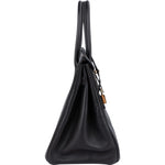 Hermès Noir Swift Leather Birkin 30 Handbag - vintageandkickz