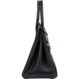 Hermès Noir Swift Leather Birkin 30 Handbag - vintageandkickz