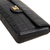 Chanel Quilted Lambskin 24K Gold Chocolate Bar Single Flap Shoulder Bag