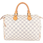 Louis Vuitton Monogram Damier Azur Canvas Speedy 30 Handbag - vintageandkickz