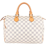 Louis Vuitton Monogram Damier Azur Canvas Speedy 30 Handbag - vintageandkickz
