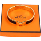 Hermès Gold Tone Clic H Bracelet