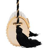 Saint Laurent Gold Tone Opium Tassel Minaudiere Handbag