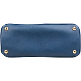 Prada Blue Saffiano Leather Small Galleria Handbag