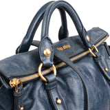 Miu Miu Vitello Lux Leather Bow Handbag