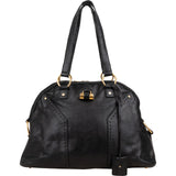 Yves Saint Laurent Black Leather Muse Shoudler Bag