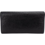 Chanel Camellia Embossed Lambskin Long Flap Wallet