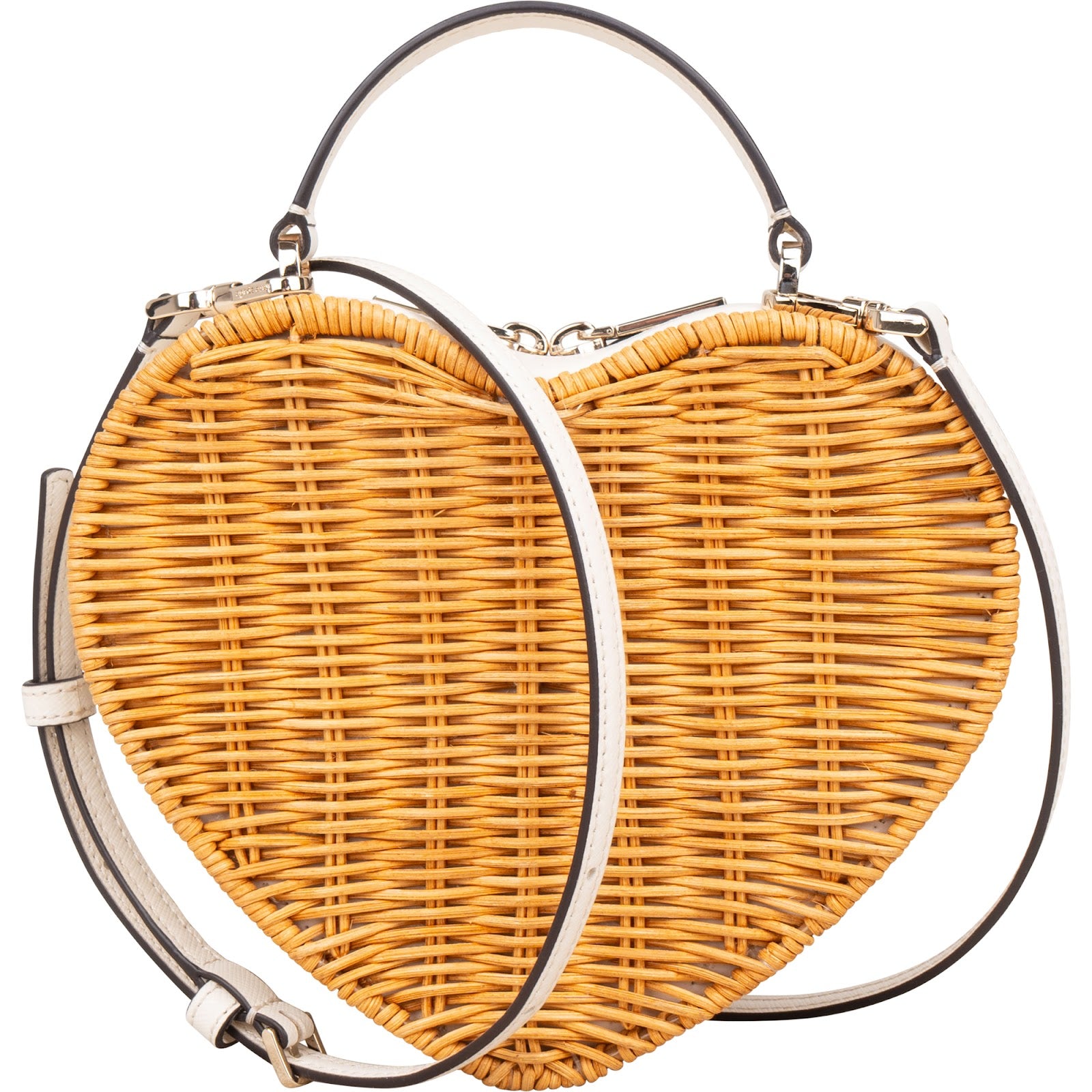 [🔄️B09 / F54] Kate Spade Wicker Heart Crossbody Handbag - vintageandkickz