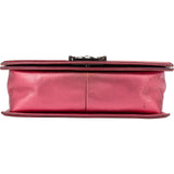 Chanel Quilted Patent Leather Medium Boy Single Flap Crossbody Bag