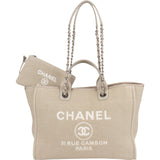 Chanel Canvas Deauville Tote Shoulder Bag