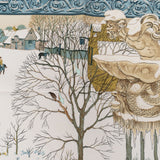 Hermès L'Hiver Silk Carre 90 Scarf Tuch