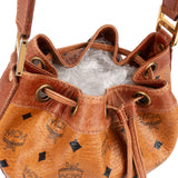 MCM Monogram Visetos Drawstring Bucket Crossbody Bag