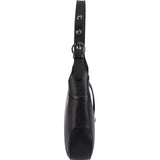 Salvatore Ferragamo Pebbled Calfskin Leather Gancini Shoulder Bag