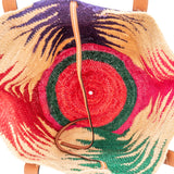 Loewe Ibiza Raffia Multicolor Zigzag Shell Tote Basket Shoulder Bag
