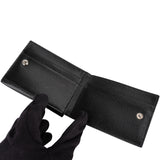 Prada Saffiano Corner Leather Small Vertical Bifold Wallet