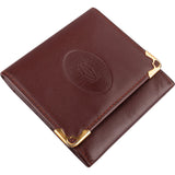 Must de Cartier Bordeaux Leather Small Coin Purse Wallet