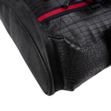 Gucci Crocodile-Embossed Leather Web Stripe Backpack