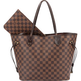 Louis Vuitton Monogram Damier Ebene Canvas Neverfull MM Shoulder Bag