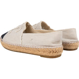 Chanel Multicolor Leather Canvas CC Espadrilles Shoes (36)